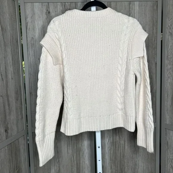 Behida Dolic Millinery Sweater Women Small Italian Wool Oversized Cable Knit
